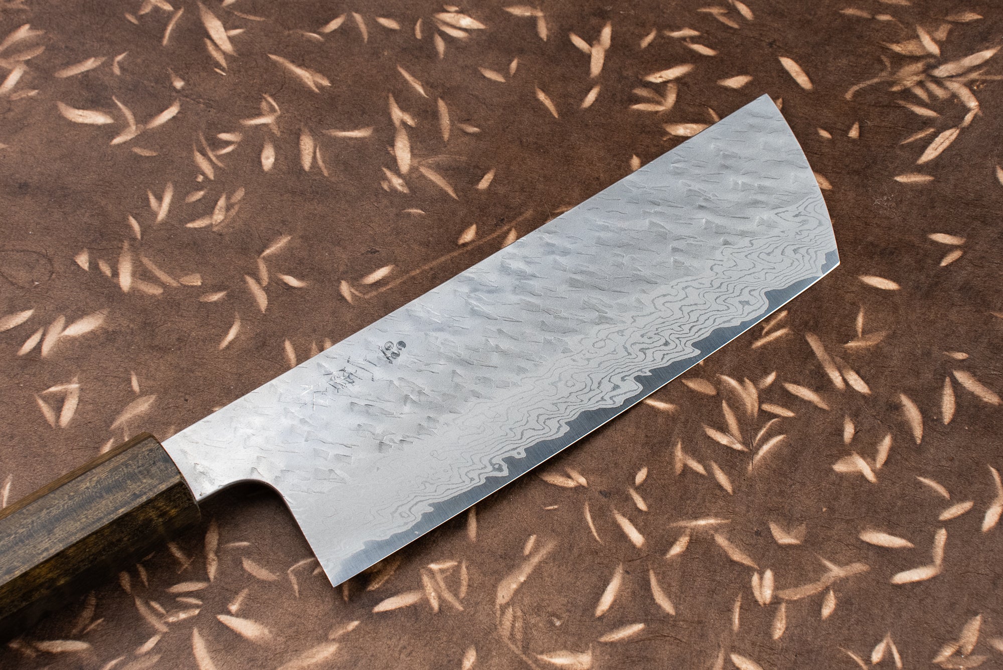 Premium Nigara VG10 Tsuchime Damascus Sakimaru Nakiri Knife 165mm - Japanese Chef Knife for Slicing, Dicing & Precision Vegetable Cutting - Perfect for Home Cooks & Professional Kitchens