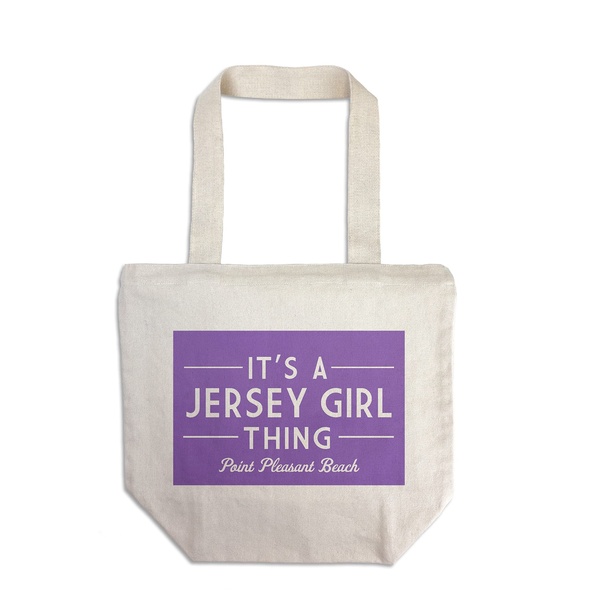 Lantern Press Point Pleasant Beach New Jersey Tote Bag - 100% Cotton Canvas Reusable Shopping Bag - Perfect for Beach Trips, Groceries & Jersey Pride Gifts