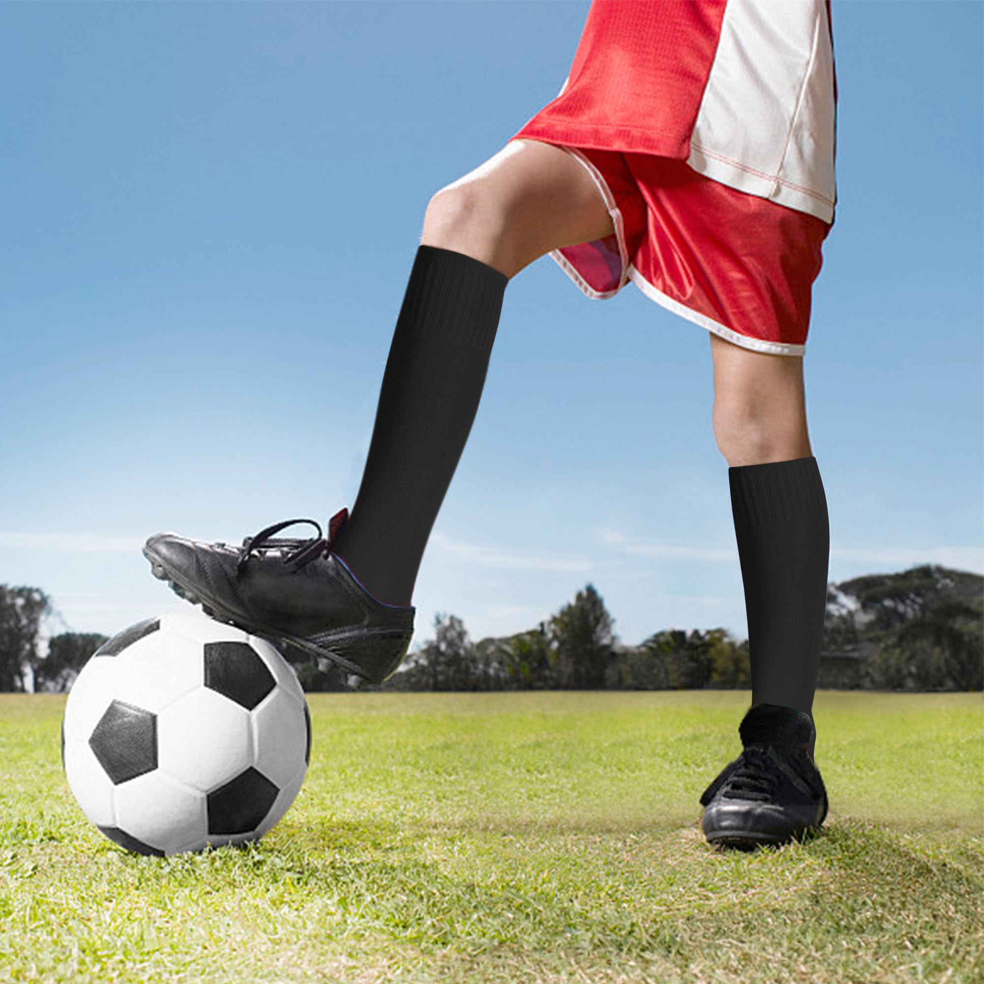 Non-Slip Grip Socks for Soccer, Softball, Baseball & Football - Anti-Skid Sports Socks for Kids, Youth & Adults - Perfect for Training, Games & Indoor Activities
