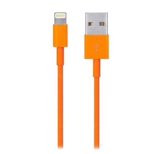 Premium Lightning Cable - 3ft Fast Charging USB Cable for iPhone 14/13/12/11/X/8/7 - Durable & Tangle-Free - Perfect for Home, Office & Travel (Orange)