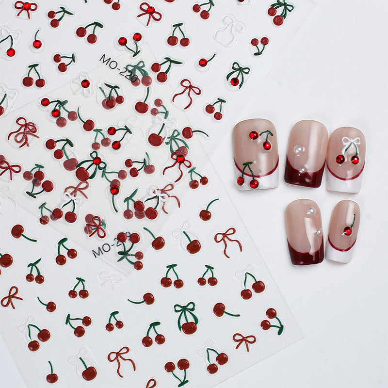 3D Nail Stickers MO 219 - Self-Adhesive Nail Art Decals for Women - Perfect for Parties, Weddings, and Daily Nail Designs