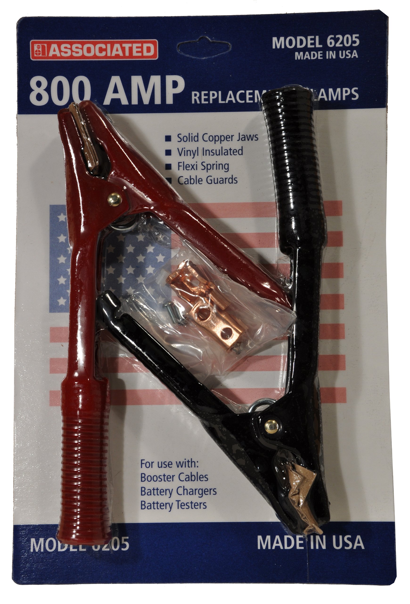 Associated Equipment 6205 800 Amp Clamp Kit - Professional Electrical Testing Tool for HVAC, Automotive & Industrial Use