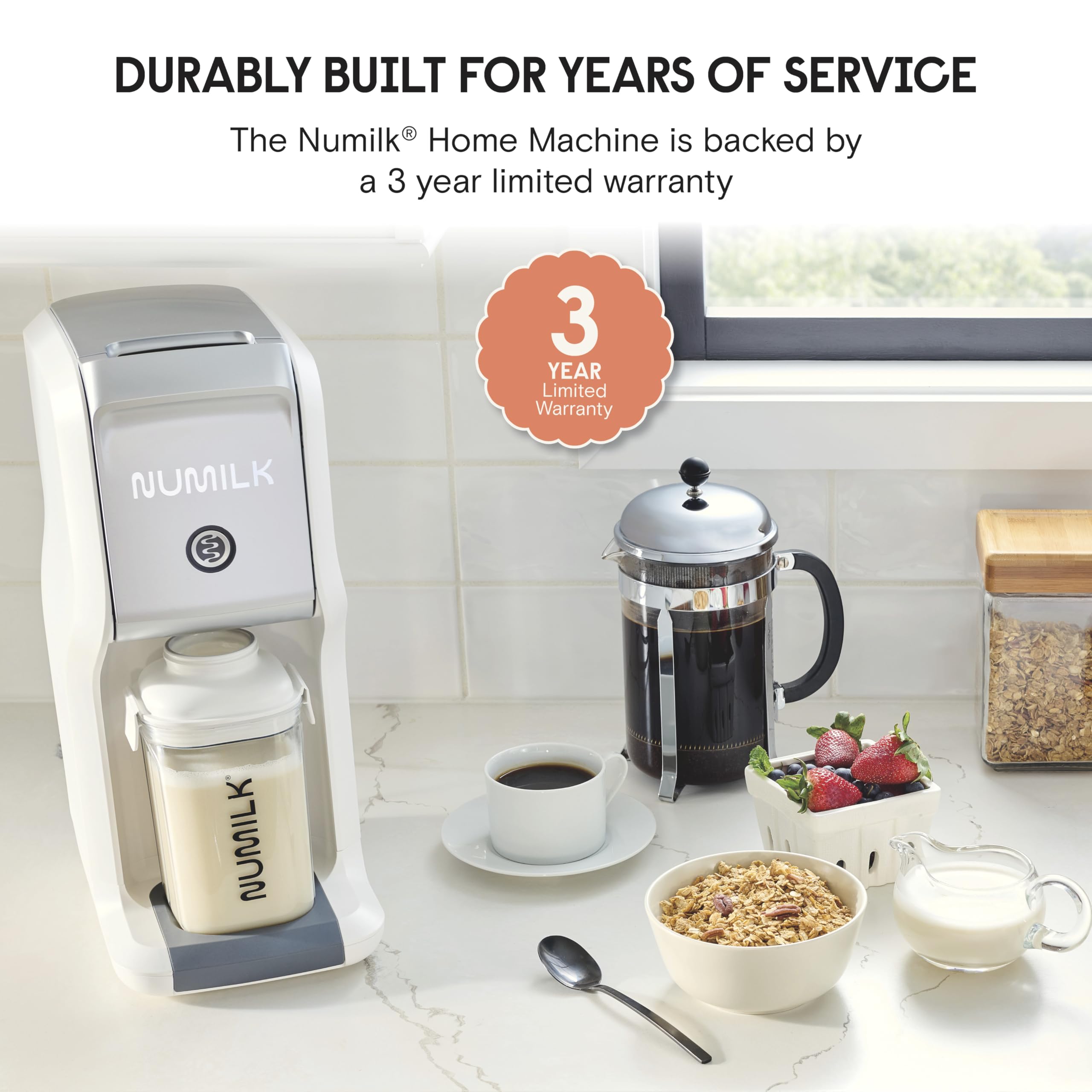 Numilk® Home Machine - 32oz Nut Milk Maker for Almond, Oat & Soy - Make Fresh Plant-Based Milk in 60 Seconds - As Seen on Shark Tank - Compatible with Numilk® Pouches - Perfect for Smoothies, Coffee & Healthy Breakfasts