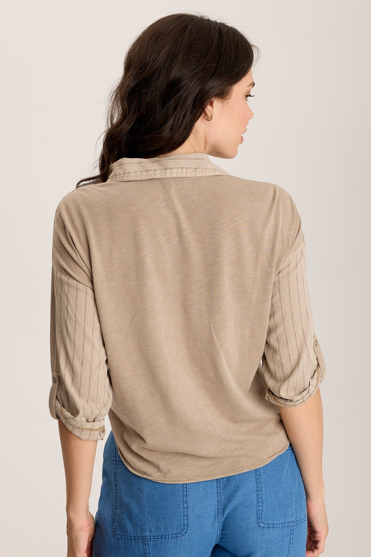 Kato Tie Front Top with Flap Pockets - Women's Stylish Blouse for Casual & Office Wear | Perfect for Work, Dates & Everyday Outfits