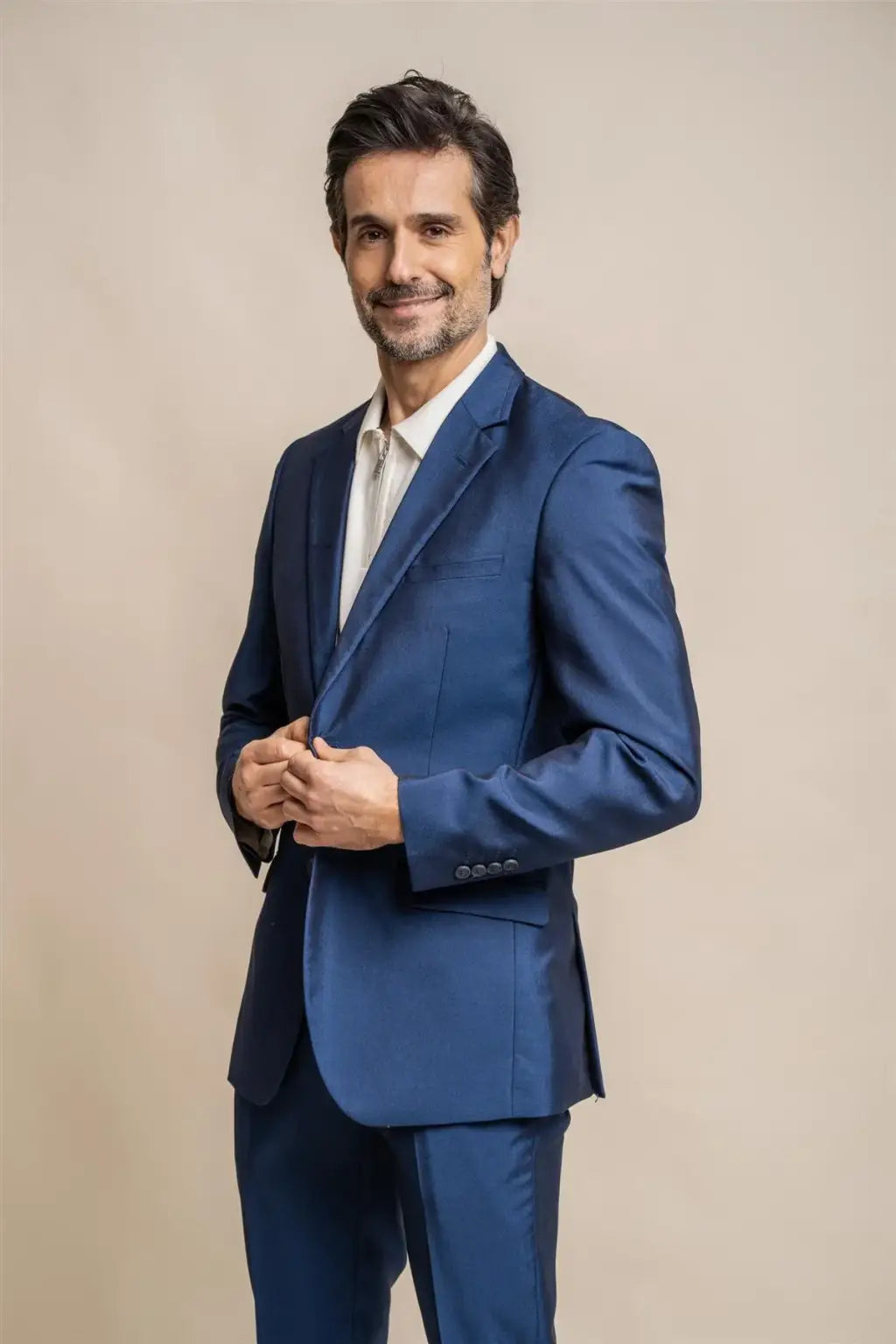 Cavani Ford Royal Blue Tweed Blazer for Men - Premium Slim Fit Sport Coat - Perfect for Business, Weddings & Formal Events