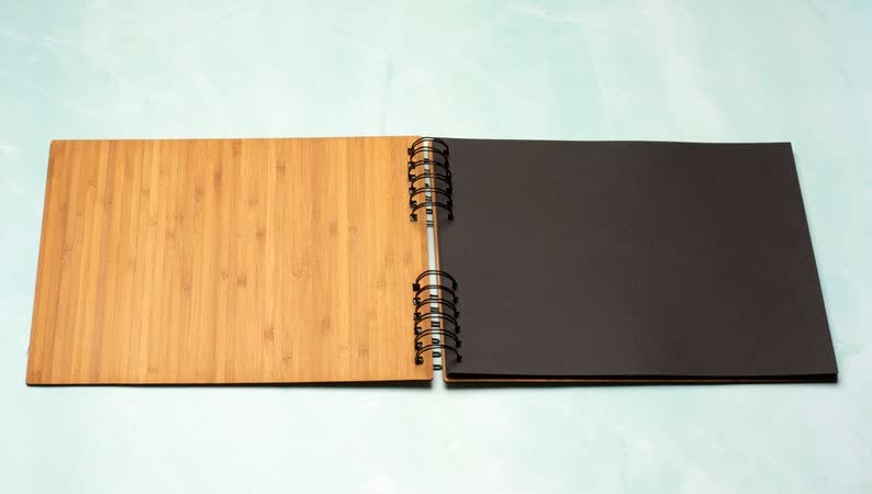 Personalized Sea Turtle Wood Photo Album - Custom Beach House Guest Book with Bamboo, Alder or Birch Cover - Handmade Wooden Notebook & Sketchbook for Wedding, Vacation & Memory Keeping