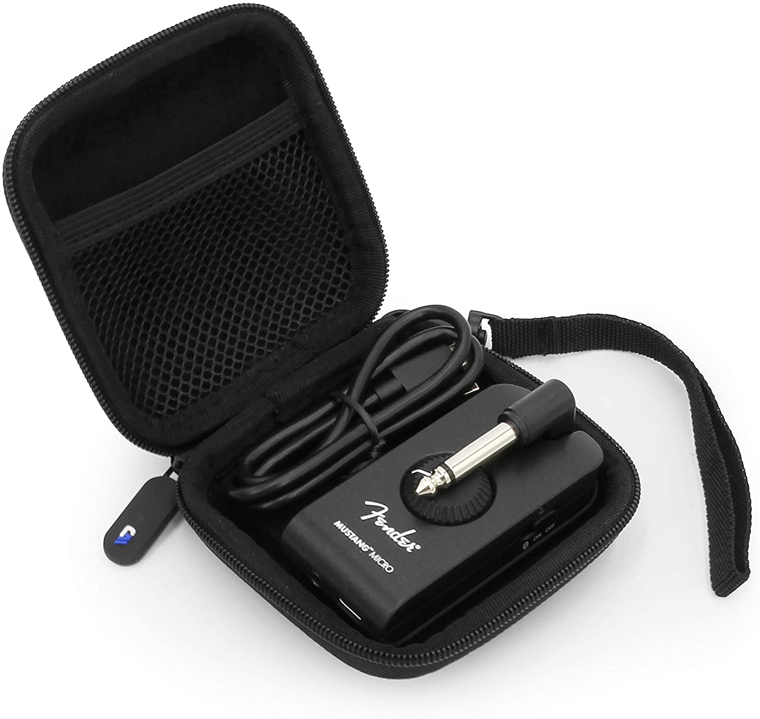 Premium Fender Mustang Micro Headphone Amplifier Case - Protective Carry Case Compatible with Fender Mustang Micro Amp & Charging Cable | Durable Travel Storage for Musicians & Guitarists