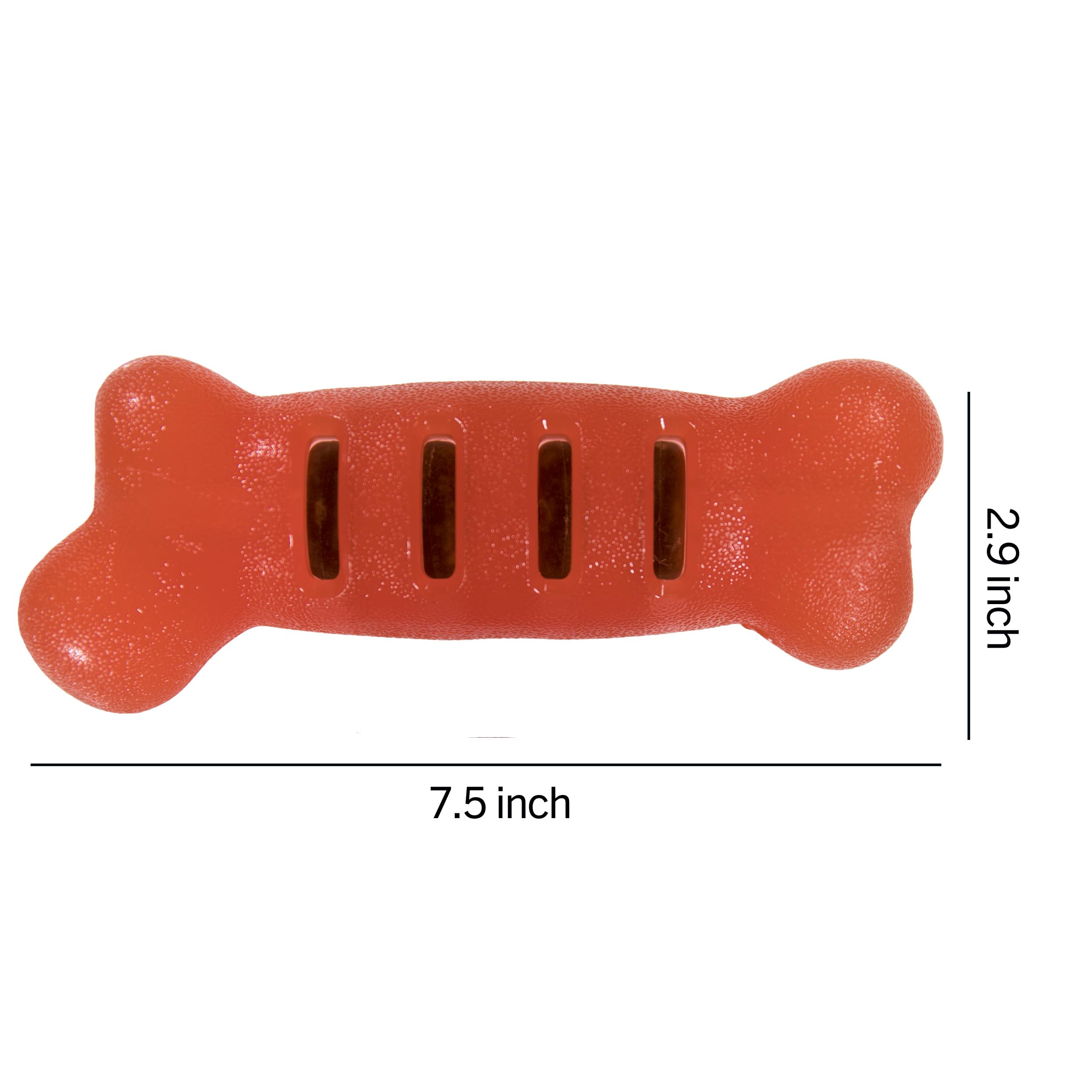 Starmark FlexGrip Treat Ringer Chew Toy for Large Dogs - Durable Interactive Dog Bone with Treat Dispenser, Red | Perfect for Playtime, Training & Dental Health
