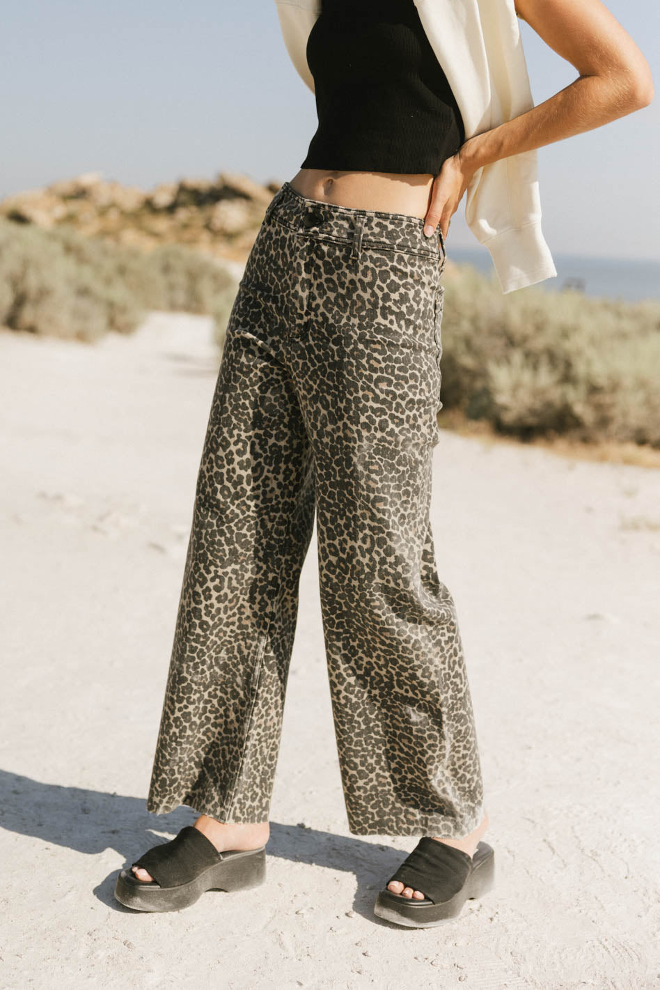 Kortnee Women's Leopard Print High Waist Skinny Jeans - Trendy Animal Print Denim Pants for Casual Outfits & Night Out