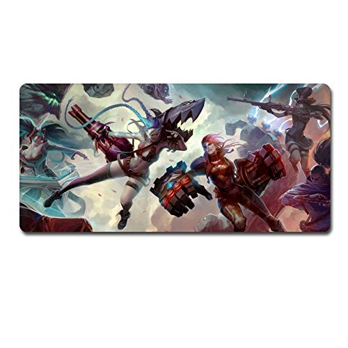 Jinx Vi Gaming Mouse Pad - Large Anime Mouse Mat for PC & Computer Desk - XXL Non-Slip Keyboard Pad - Perfect for Gaming, Office & Home Workspace