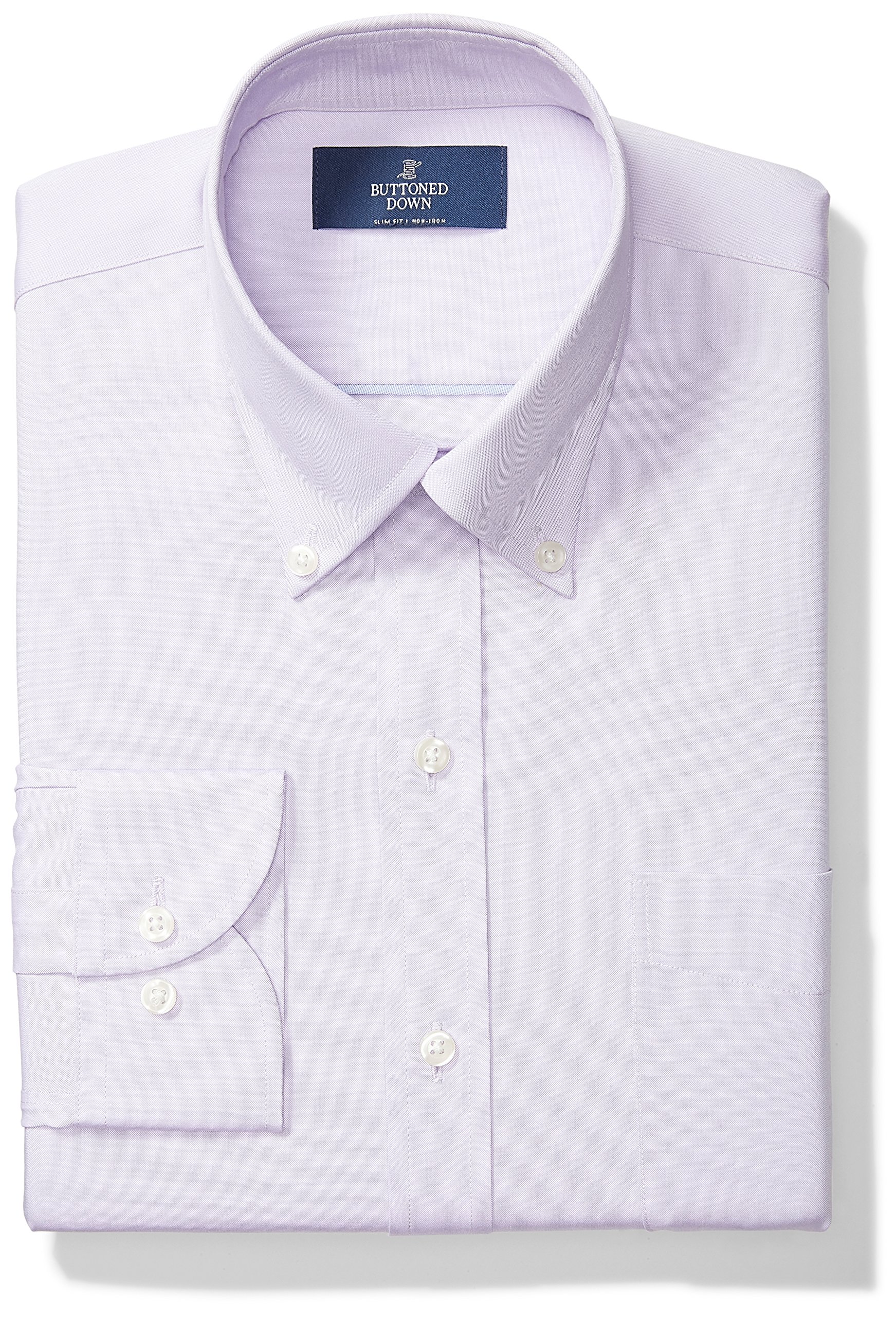 Slim Fit Button Down Collar Men's Dress Shirt - Formal & Business Casual Wear for Office, Meetings & Special Events