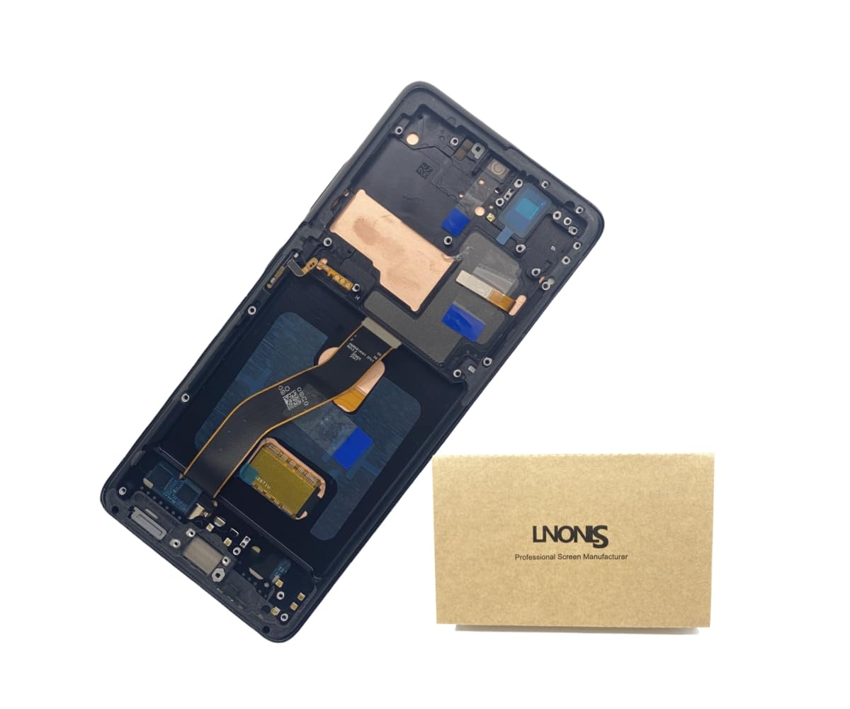 Original OLED Screen Replacement for Samsung Galaxy S21 Ultra 5G (G998U/G998B/DS) - LCD Touch Digitizer Display Assembly with Frame & Repair Toolkits - Perfect for DIY Repairs, Cracked Screen Fixes & Phone Restoration (Black)