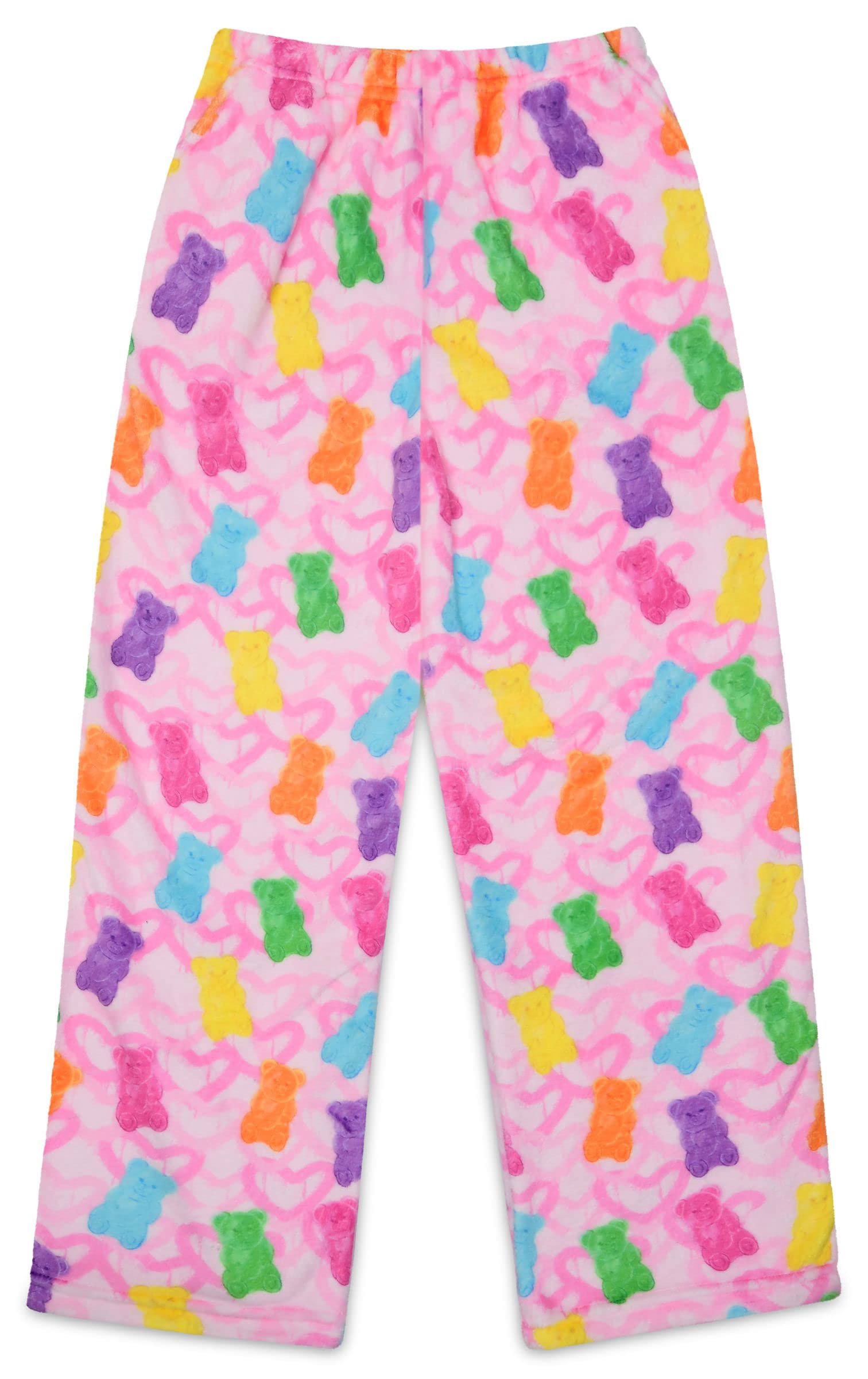 iScream Big Girls Silky Soft Plush Fleece Pajama Pants - Snacks & Sweets Collection | Cozy Lounge Wear for Women, Sleepwear, Home Comfort Outfits