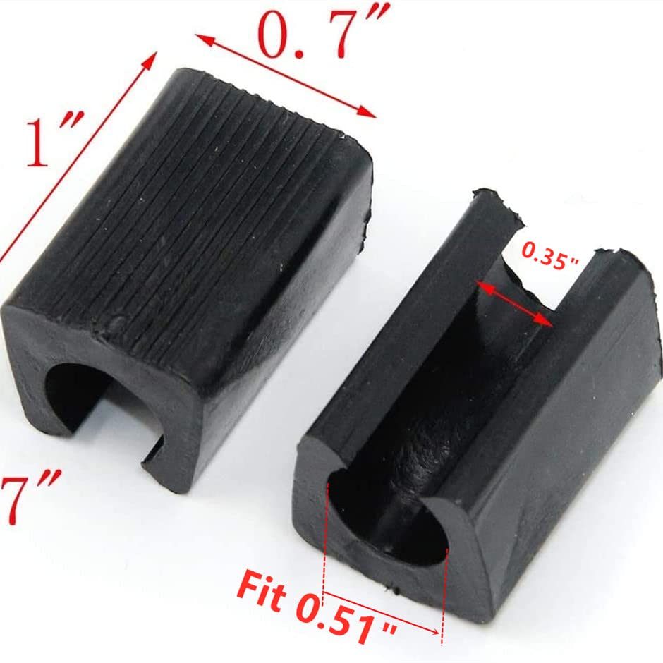 Non-Slip Black Plastic Furniture Leg Protectors - 30 Pack Rectangle Chair Foot Tips for 12-13mm Diameter Legs - Protect Floors & Reduce Noise for Home, Office, and Restaurant Furniture