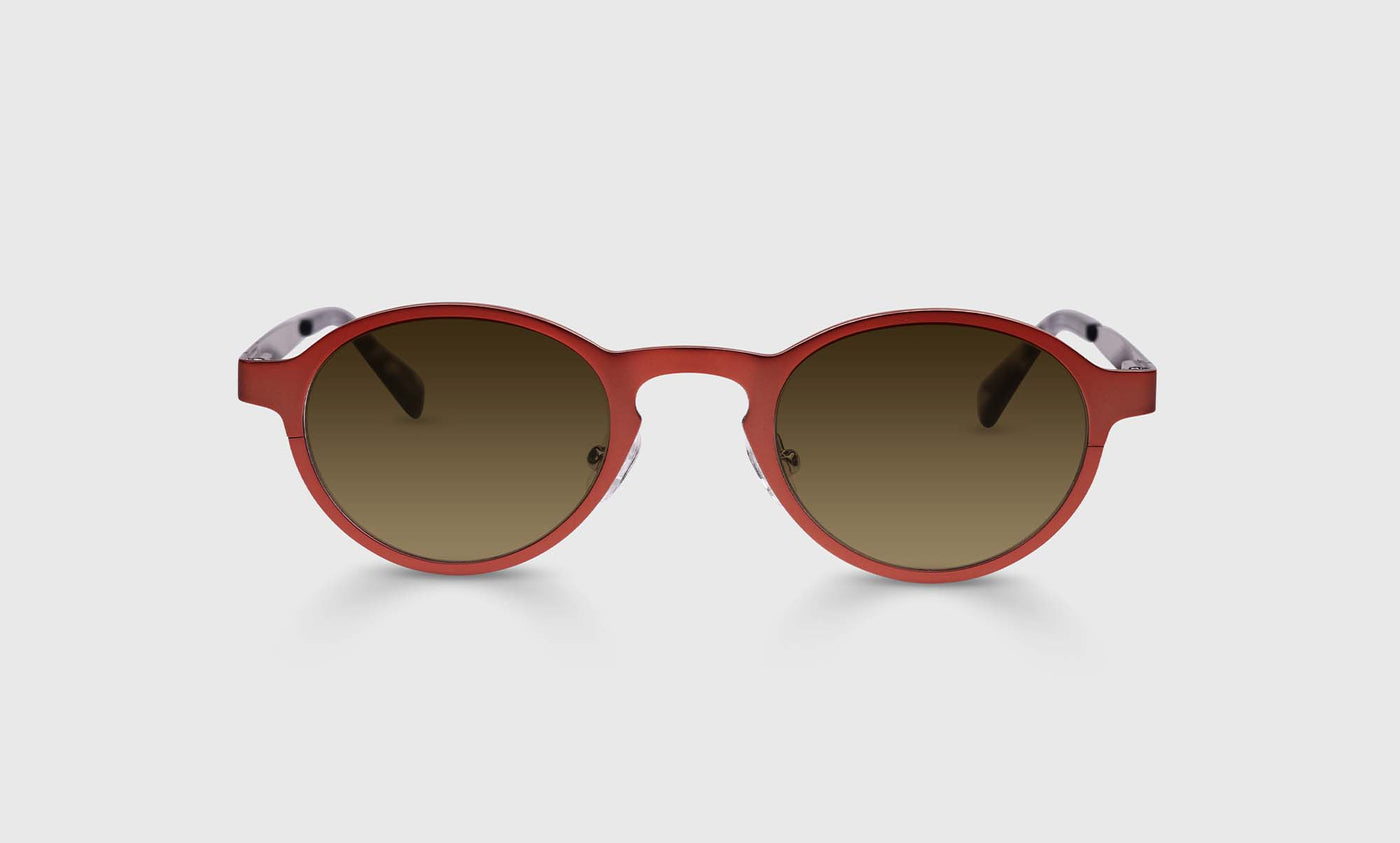 Hard Wear Color 76 Satin Matte Burnt Orange Metal Frame Glasses - Stylish & Durable Eyewear for Men & Women | Perfect for Everyday Wear, Work & Fashion Accessories