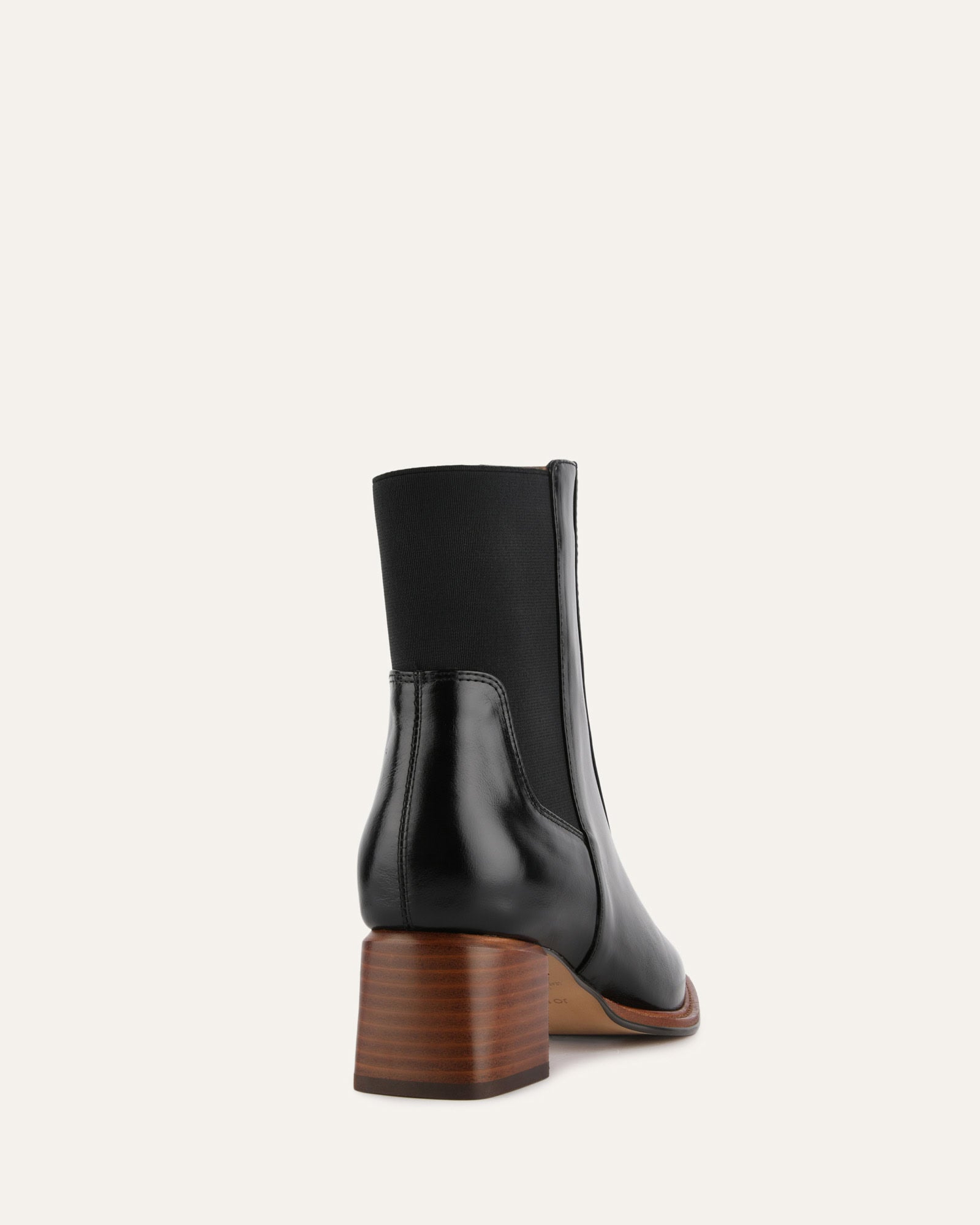 Darla Mid Ankle Boots for Women - Black Leather Booties with Chunky Heel | Comfortable & Stylish for Fall, Winter & Everyday Wear