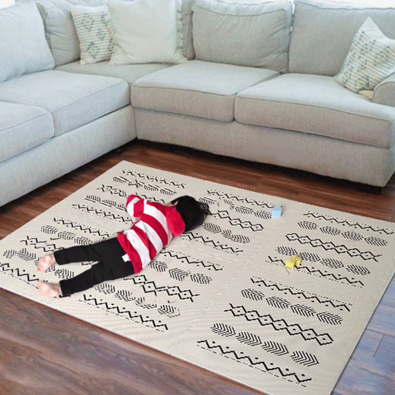 Non-Slip Tribal Design EVA Foam Puzzle Mat Tiles - Interlocking Floor Tiles for Kids Playroom, Gym, and Nursery - Soft & Durable Play Mat for Baby Crawling and Toddler Safety