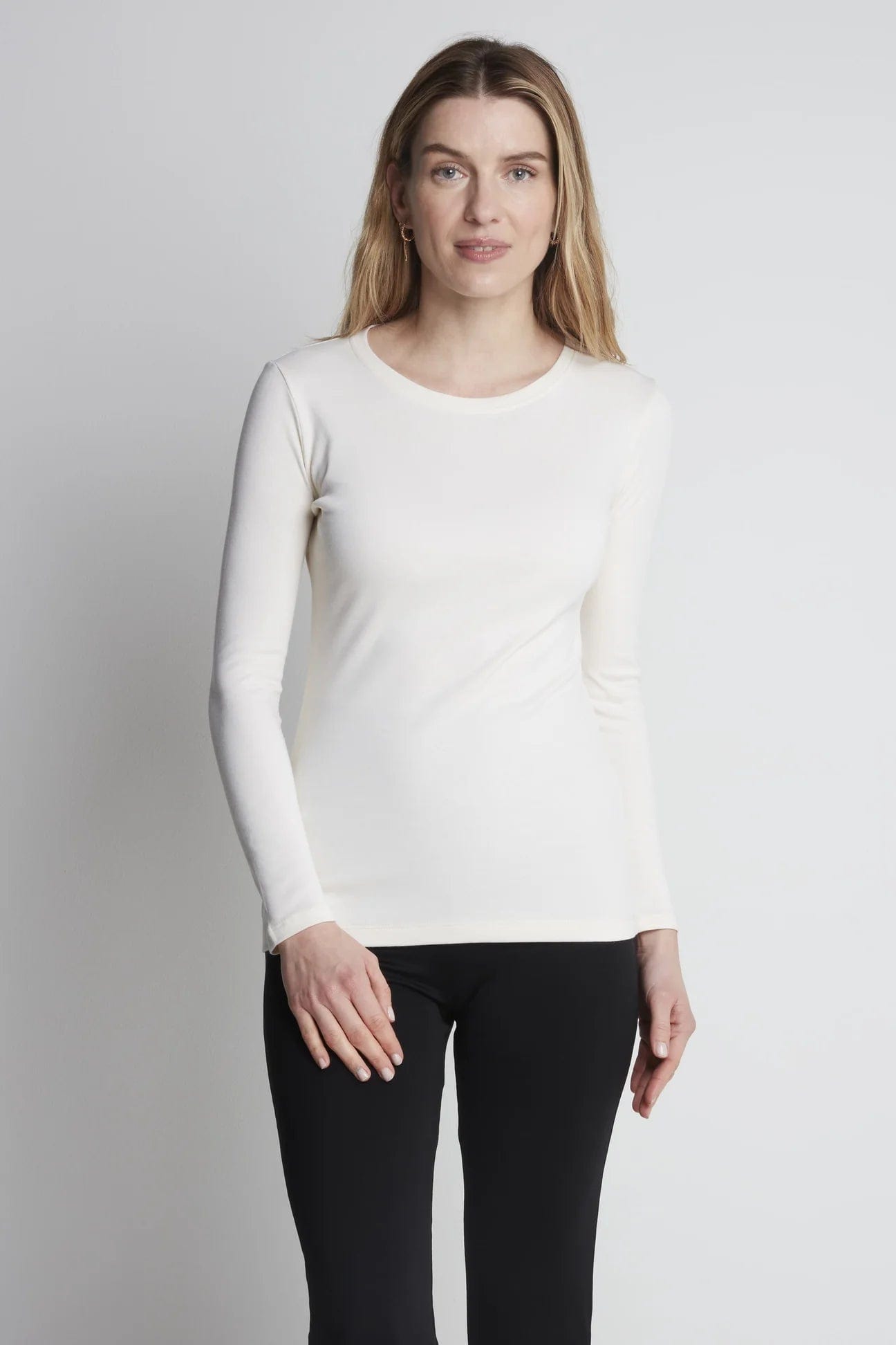Premium Crew Neck Long Sleeve T-Shirt - Soft Cotton TENCEL™ Modal Blend for Ultimate Comfort | Multiple Colors | Perfect for Casual Wear, Layering & Everyday Outfits