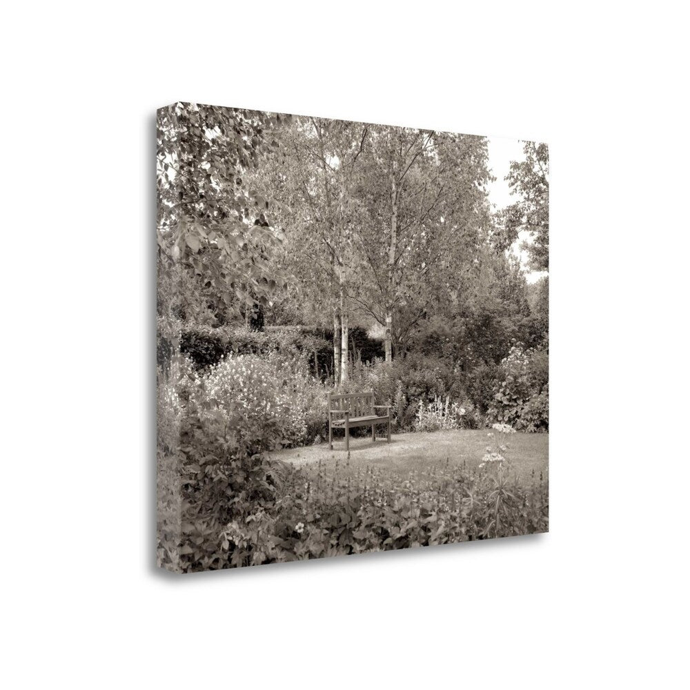 Alan Blaustein 58 Garden Bench Giclee Print on Gallery Wrap Canvas - Perfect for Home Decor, Living Room Wall Art & Office Decorations