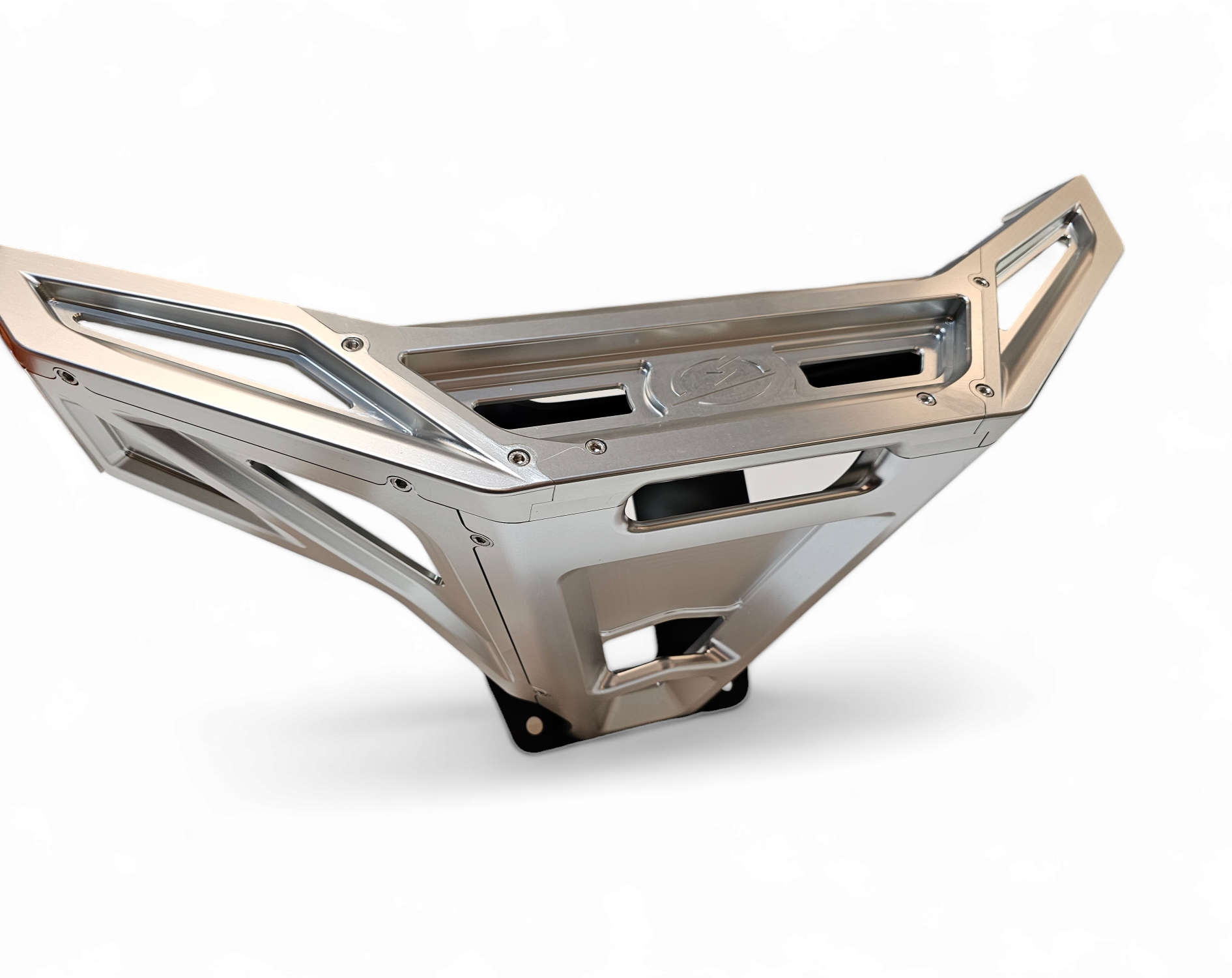 2022-2025 Polaris RZR Pro R & Turbo R Machined Billet Front Winch Bumper (Clear Anodized) - Heavy-Duty Off-Road Protection for Trail Riding & Rock Crawling - FWB610031