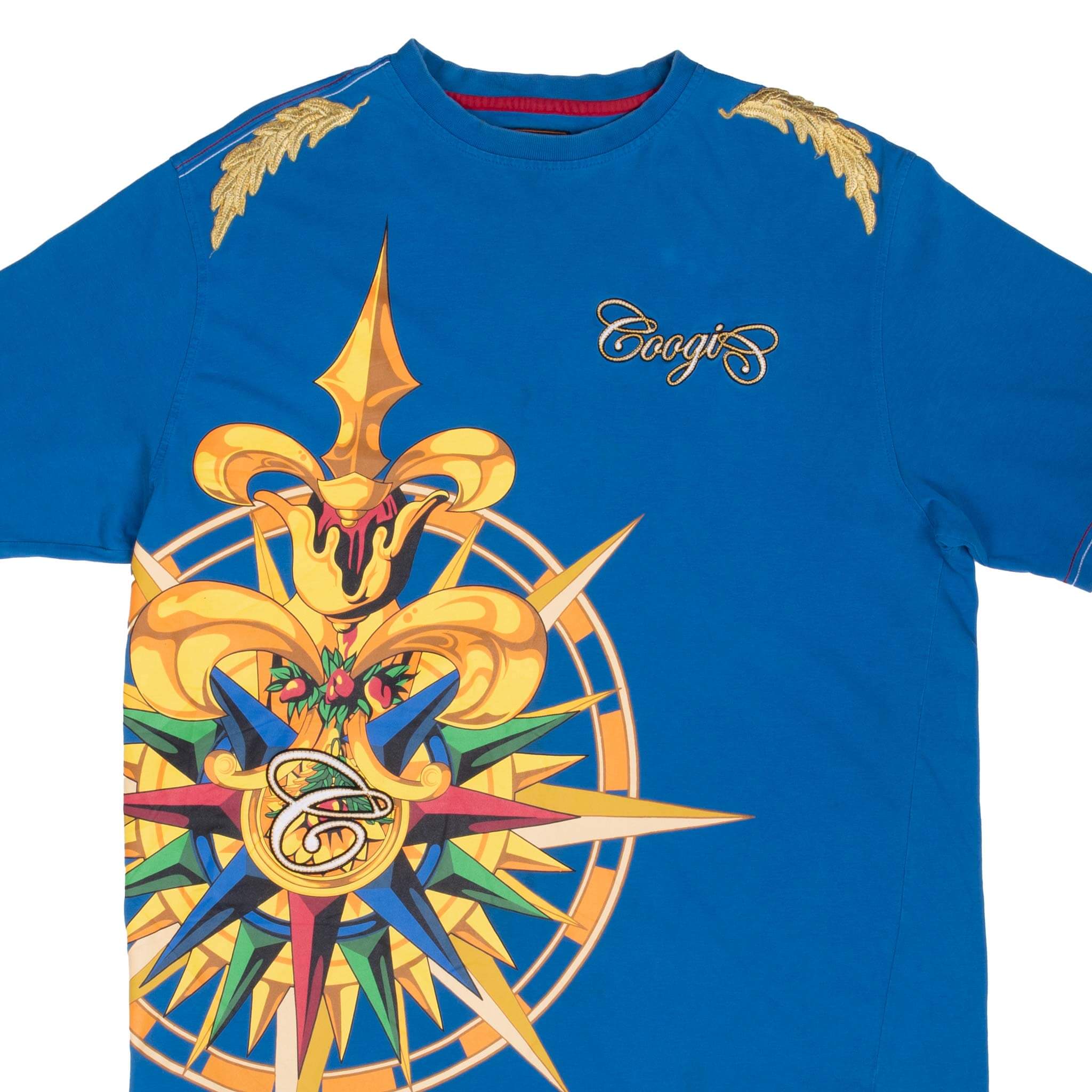Vintage Coogi All Over Print T-Shirt 2000s Retro Style 2XL - Casual Streetwear for Men, Perfect for Hip Hop Fashion & 90s Theme Parties