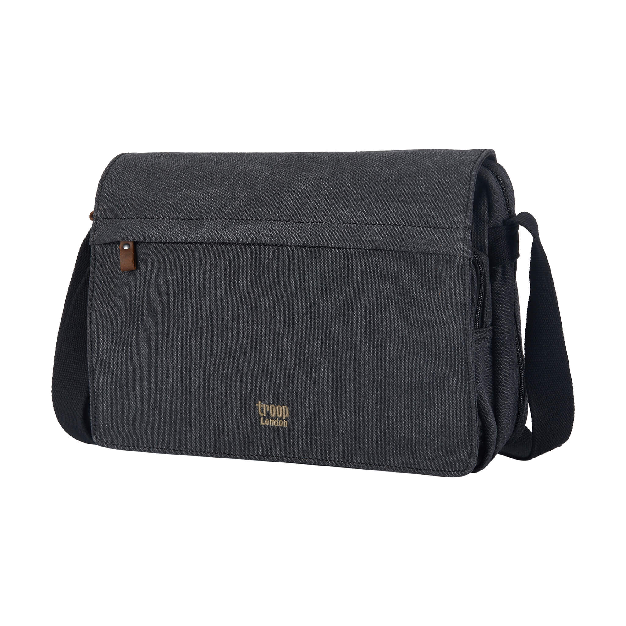 TRP0241 Troop London Classic Canvas Messenger Bag - Stylish & Durable Crossbody Bag for Men & Women - Perfect for Work, Travel & Everyday Use