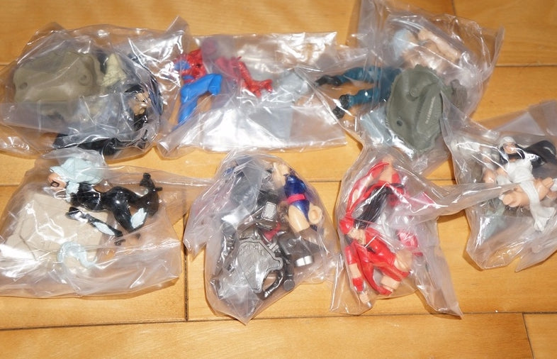 Bandai HG Marvel Heroes Gashapon X-Men Spider-Man P3 7-Piece Trading Figure Set - Perfect for Collectors, Display, and Marvel Fan Gifts