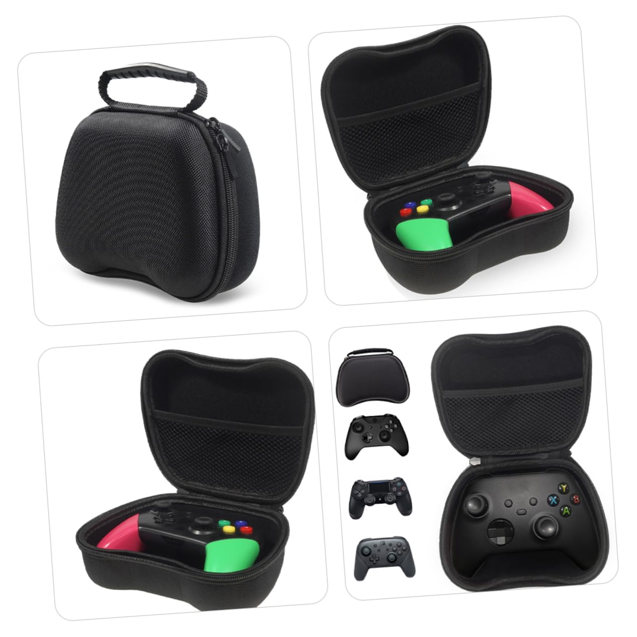 ARTIBETTER Controller Storage Case - Durable Oxford Cloth with EVA & Velour Lining for PS5/Xbox/Switch Pro Controllers - Travel-Friendly Protective Carrying Pouch for Gaming Accessories at Home or On-The-Go