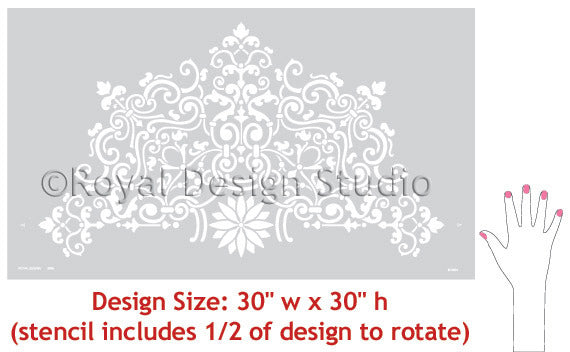 Avignon Ceiling Medallion Stencil - Decorative Painting Template for DIY Home Décor & Wall Art Projects | Perfect for Vintage, French Country, and Classic Interior Design Styles