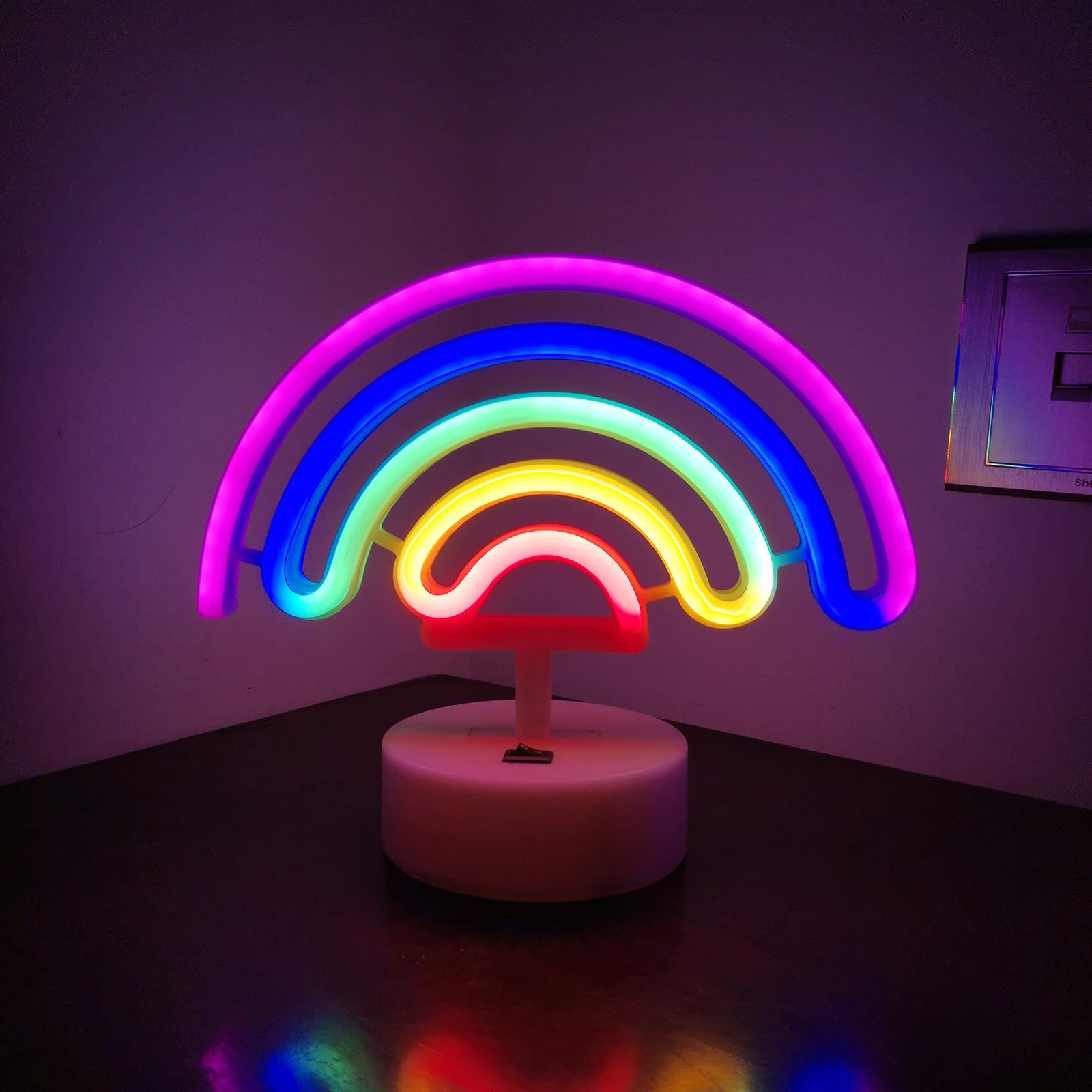 **Rainbow LED Desk Lamp for Kids - Adjustable Night Light, Study Lamp, Nursery Decor, Christmas & Birthday Gift for Boys & Girls - Perfect for Homework, Reading & Bedtime**
