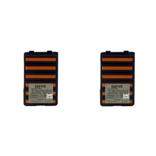 Empire 2-Way Radio Batteries (Ni-MH 7.2V 1650mAh) - Compatible with YAESU VXA210 Aviator Pilot Walkie Talkie - Combo Pack of 2 EM-BNH-FNB57 Rechargeable Batteries - Perfect for Aviation, Outdoor Adventures & Emergency Communication