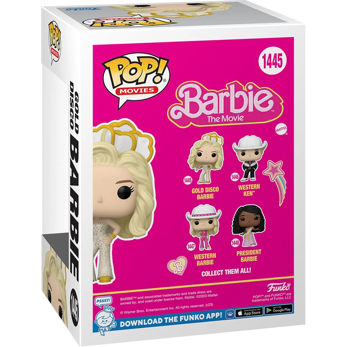 Barbie the Movie Gold Disco Barbie Doll - Collectible Fashion Doll with Glittery Outfit & Accessories - Perfect for Play, Display & Movie-Themed Birthday Gifts
