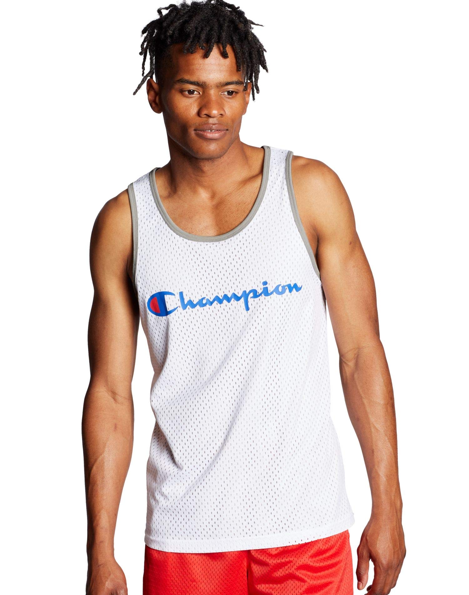 Champion Men's Reversible Mesh Tank Top - Breathable Workout Shirt for Gym, Running & Basketball | Quick-Dry Athletic Performance Apparel