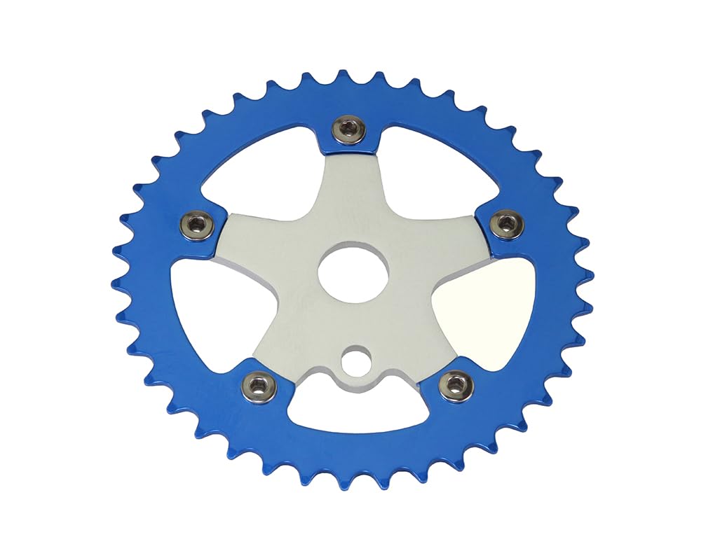 39T Single Speed Chainring - Alloy Bicycle Sprocket with Spider Mount - Multiple Colors for Fixie, BMX & Urban Cycling