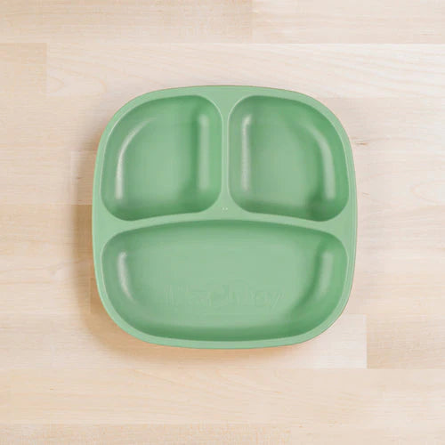 RePlay Divided Plate - BPA-Free Toddler Feeding Dish with 3 Compartments for Easy Meal Separation | Perfect for Kids, Babies & Picky Eaters at Home or Daycare