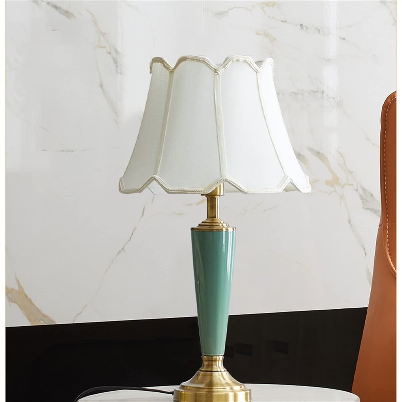 Modern Copper Table Lamp - Minimalist Bedside & Desk Light for Bedroom, Living Room, Study | European Farmhouse Style, Luxury Decorative Lighting for Night Reading & Cozy Ambience