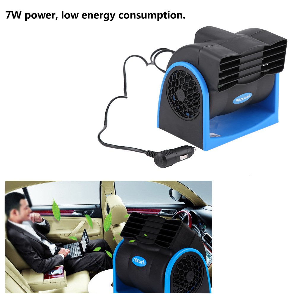 Auto Car Vehicle Air Fan Cooler - DC 12V ABS Electric Cooling Fan, Mini, Adjustable Speed, Silent Air Cooler, Universal for Cars, Trucks, and RVs