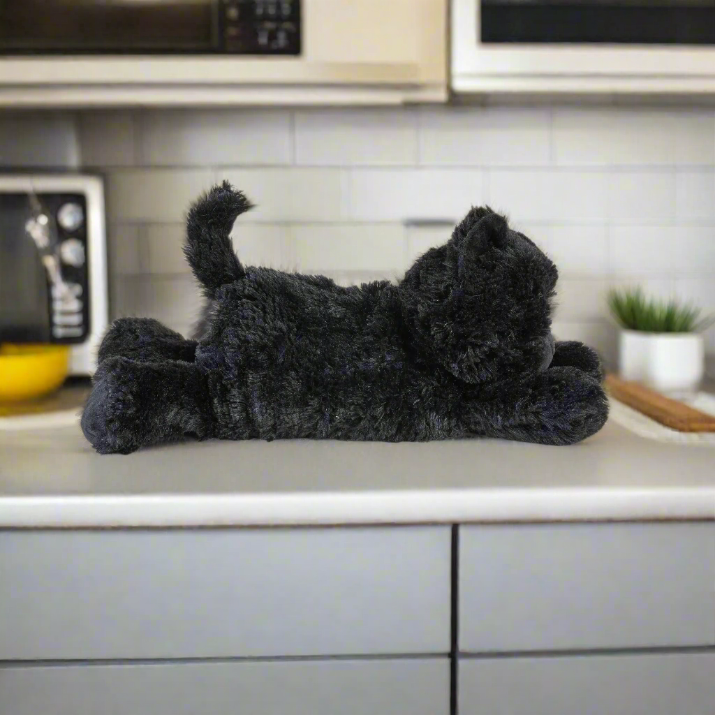Warmies® Plush Black Cat - Microwavable Heatable Stuffed Animal with Lavender Scent | Stress Relief & Sleep Aid for Adults & Kids | Perfect for Cold Nights, Anxiety Relief & Cozy Comfort
