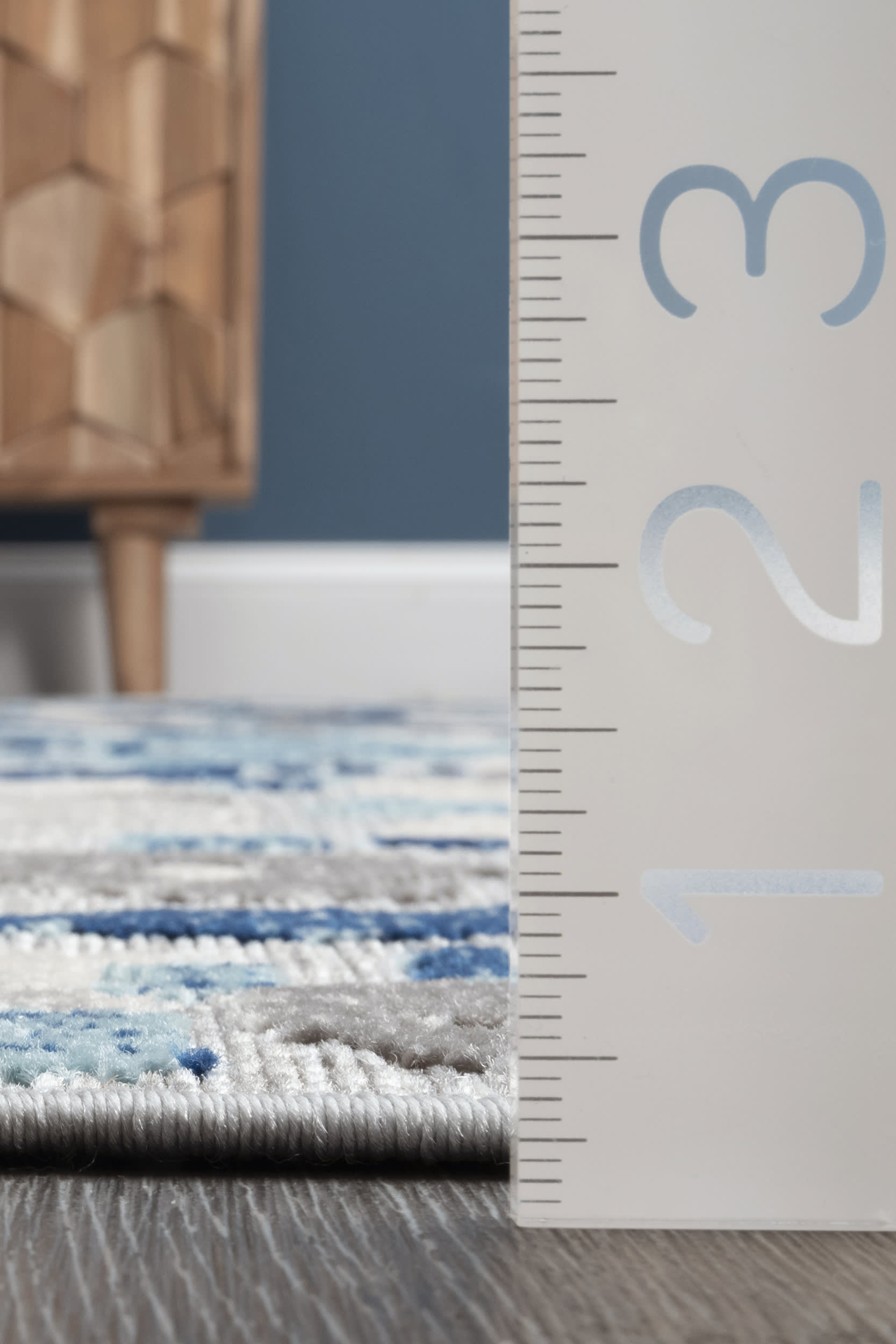 Premium Castle Medallion Indoor/Outdoor Area Rug - Soft Blue Bohemian Design for Living Room, Bedroom, Patio & Deck Decor