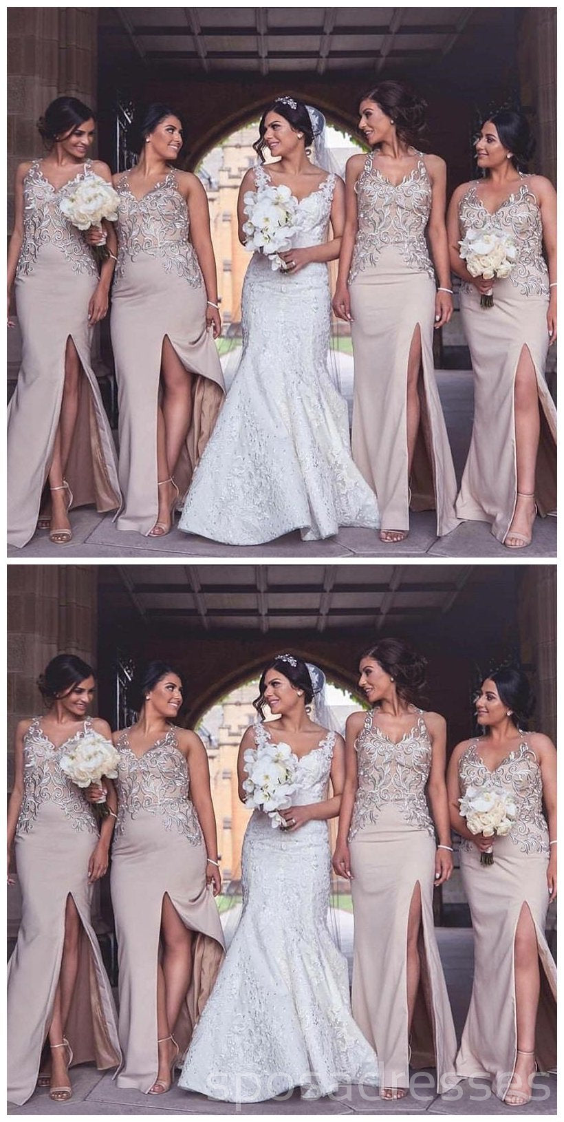Elegant Halter Neck Sexy Side Slit Mermaid Bridesmaid Dress - WG216 | Long Formal Evening Gown for Weddings, Prom, Cocktail Parties & Special Occasions