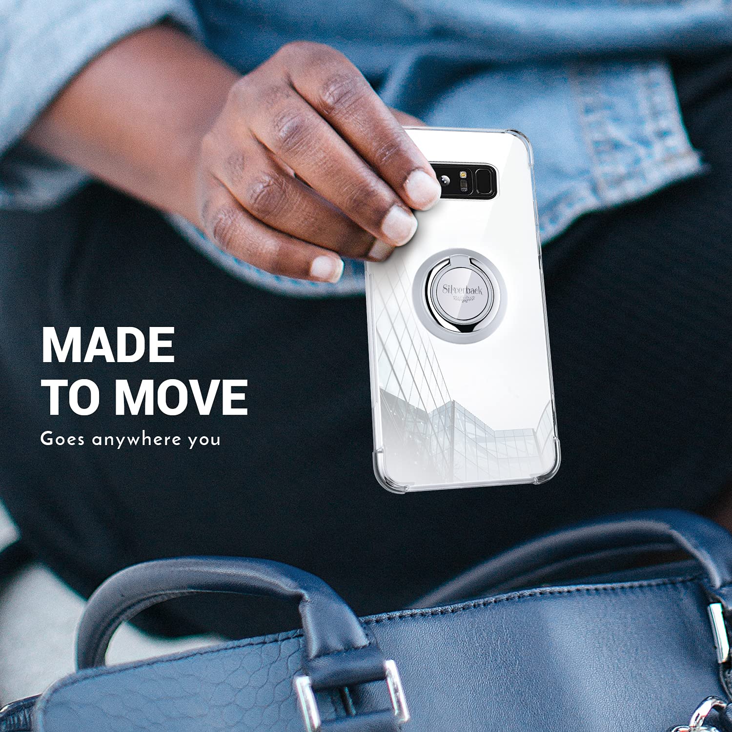 Premium Clear Shockproof Phone Case for Samsung Galaxy Note 8 - Soft TPU with Ring Stand, Slim Protective Cover | Perfect for Work, Travel & Everyday Use
