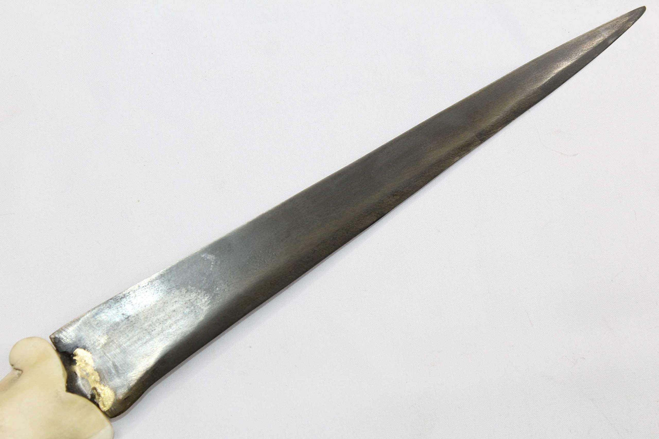 Authentic Pesh-Kabz Dagger Knife - Handcrafted Wootz Steel Blade, Horse Face Handle - Model P234 | Collectible Antique Weapon for Display & Historical Reenactment