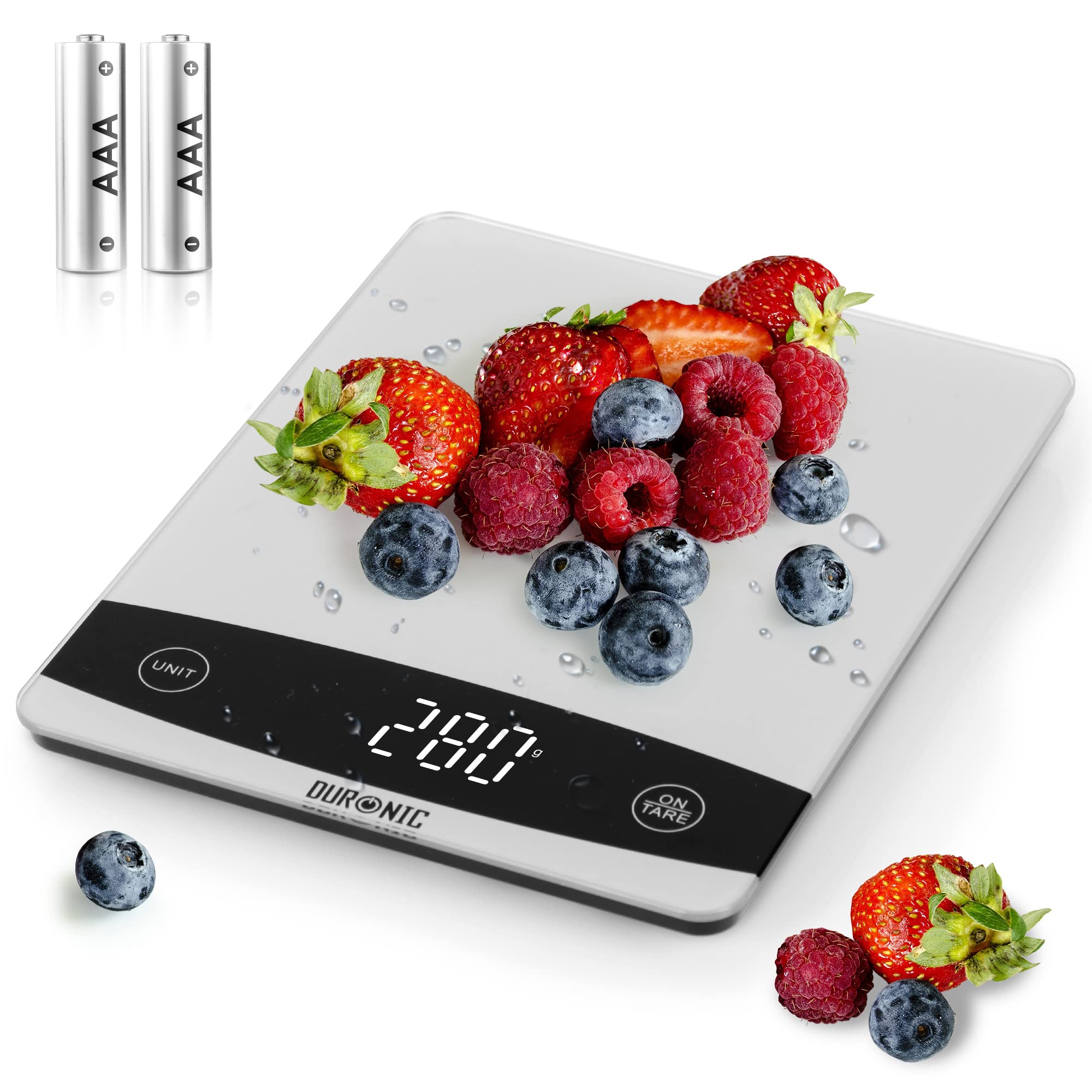 Duronic KS1009 Digital Kitchen Scale - Precision Electronic Food Scale for Baking, Cooking & Meal Prep with LCD Display & Tare Function | Perfect for Home, Office, School, Postal & Pet Food Measurement