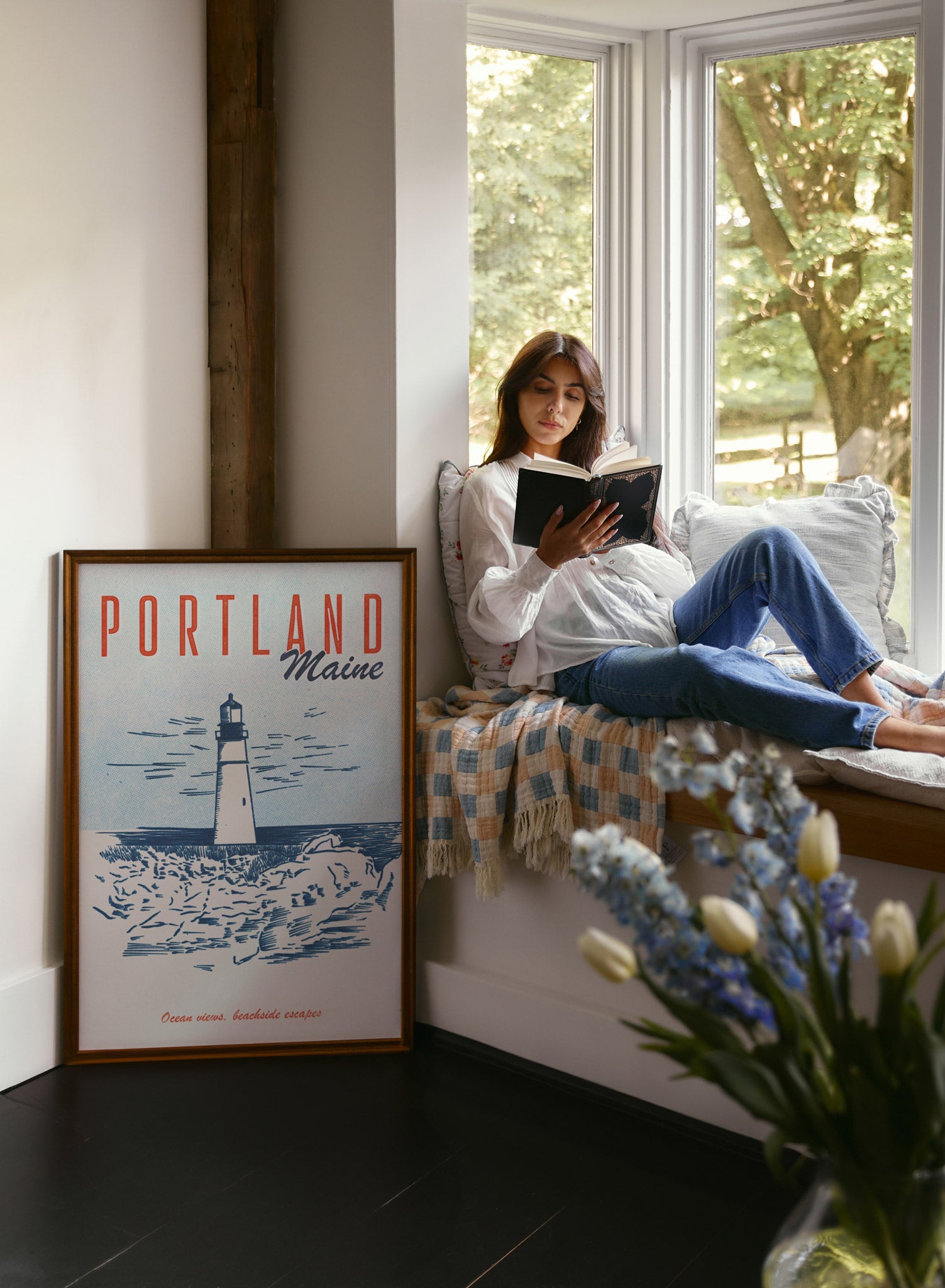 Maine on My Mind Wall Art Poster - Coastal Decor for Living Room, Bedroom & Office - Scenic Maine Landscape Print for Home & Office Decor