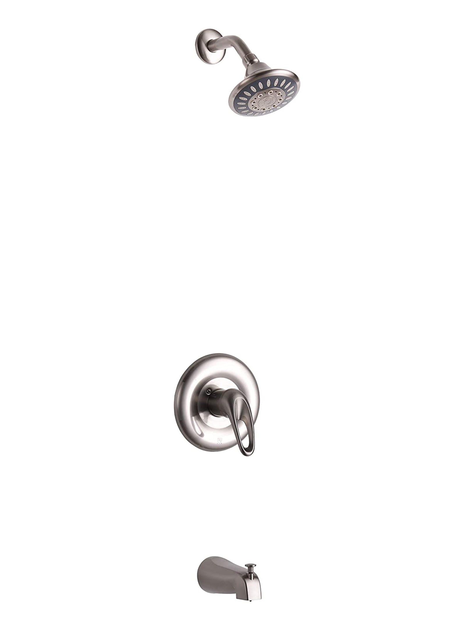 KODAEN F52106BN Two Way Pressure Balance Brushed Nickel Shower Set - Perfect for Modern Bathrooms & Spa-Like Showers