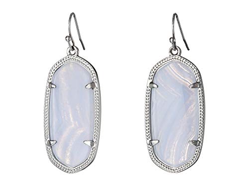 Rhodium/Blue Lace Agate