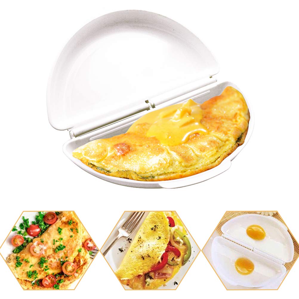 Calayu Microwave Omelette Maker - Non-Stick Silicone Egg Boiler & Fried Tray, BPA-Free, Dishwasher Safe - Perfect for Quick Breakfast, Meal Prep & Keto Diet