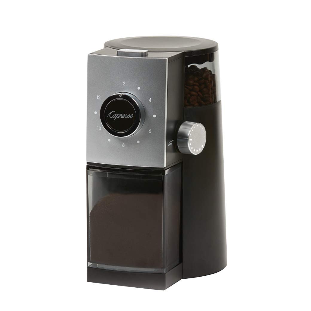 Capresso 597.04 Grind Select Coffee Burr Grinder - Adjustable Coarseness, 18 Grind Settings, Black - Perfect for Espresso, French Press & Drip Coffee Makers