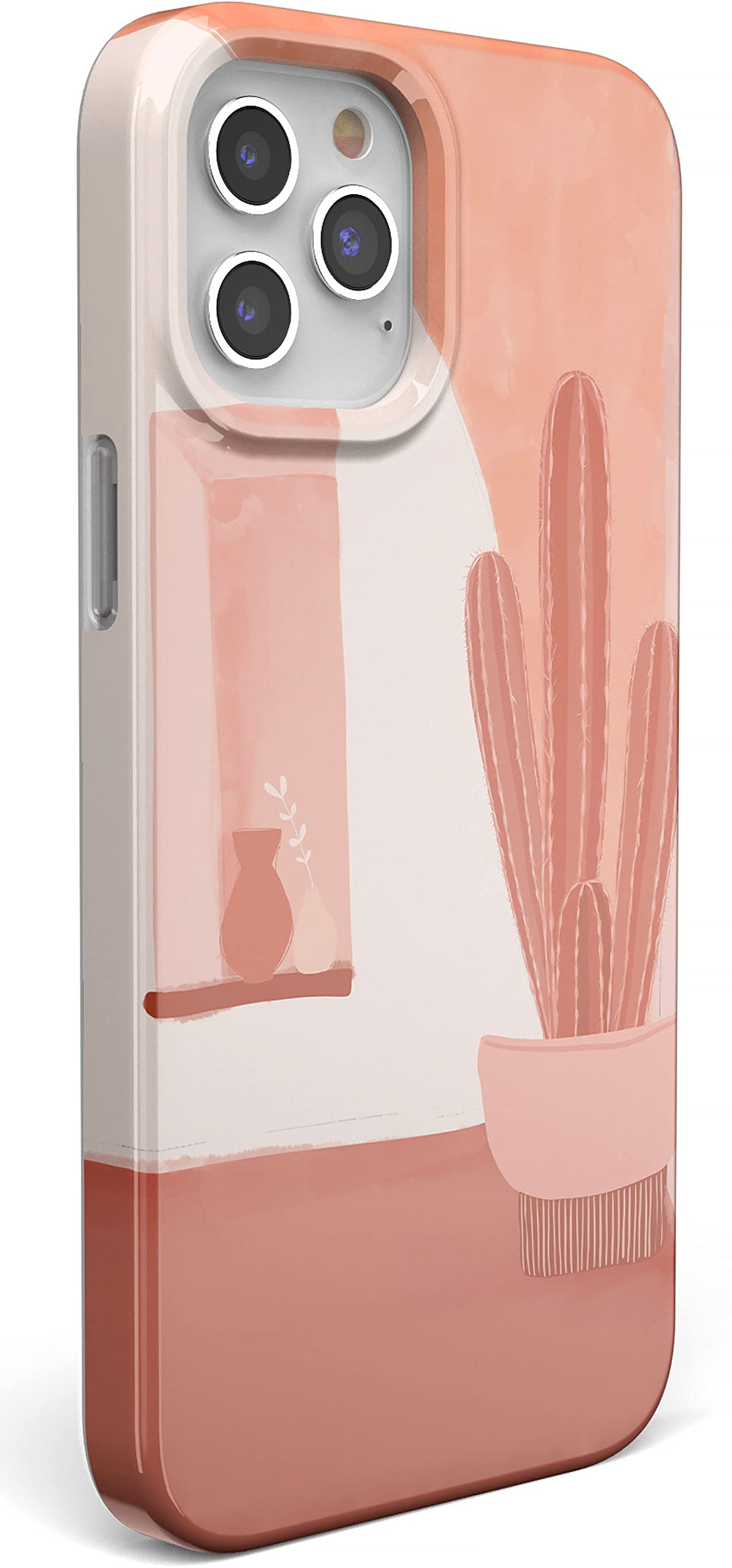 Casely iPhone 11 Pro Max Case - Desert Daze Design with Peachy Cactus Pattern | Slim Protective Phone Cover for Women & Men | Perfect for Travel, Work & Everyday Use