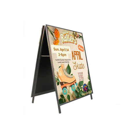 24x72 A-Frame Sign Holder with Security Screws - 1.25